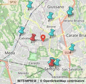 Mappa Via Fratelli Rosselli, 20833 Giussano MB, Italia (2.29167)