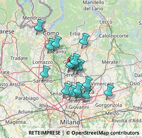 Mappa Via Fratelli Rosselli, 20833 Giussano MB, Italia (10.58882)