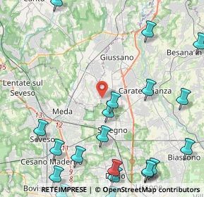 Mappa Via Fratelli Rosselli, 20833 Giussano MB, Italia (6.095)