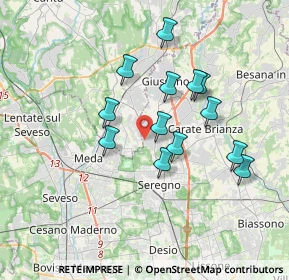 Mappa Via Fratelli Rosselli, 20833 Giussano MB, Italia (3.08231)