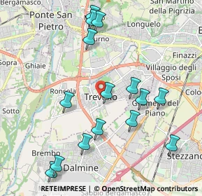 Mappa Piazza Mons. T. Benedetti, 24048 Treviolo BG, Italia (2.18933)