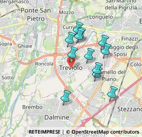 Mappa Piazza Mons. T. Benedetti, 24048 Treviolo BG, Italia (1.5275)