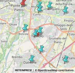 Mappa Piazza Mons. T. Benedetti, 24048 Treviolo BG, Italia (2.32091)