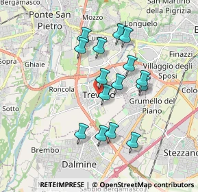 Mappa Piazza Mons. T. Benedetti, 24048 Treviolo BG, Italia (1.55733)