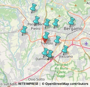 Mappa Via Guglielmo Marconi, 24048 Treviolo BG, Italia (3.16333)