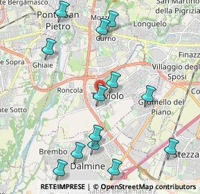 Mappa Via Guglielmo Marconi, 24048 Treviolo BG, Italia (2.35308)