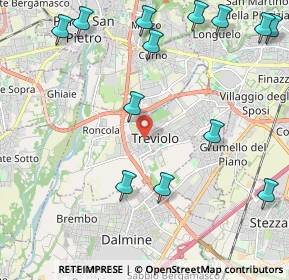 Mappa Via Guglielmo Marconi, 24048 Treviolo BG, Italia (2.73692)