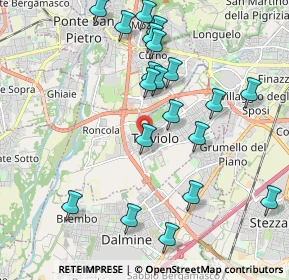 Mappa Via Guglielmo Marconi, 24048 Treviolo BG, Italia (2.1305)