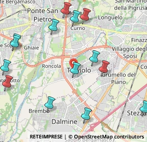 Mappa Via Guglielmo Marconi, 24048 Treviolo BG, Italia (2.72533)