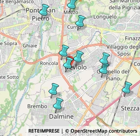 Mappa Via Guglielmo Marconi, 24048 Treviolo BG, Italia (1.92273)