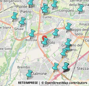 Mappa Via Guglielmo Marconi, 24048 Treviolo BG, Italia (2.5065)
