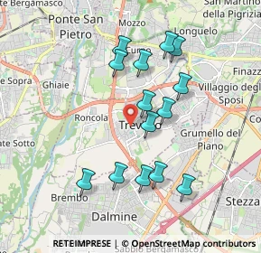 Mappa Via Guglielmo Marconi, 24048 Treviolo BG, Italia (1.70714)