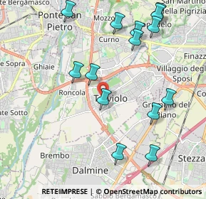 Mappa Via Guglielmo Marconi, 24048 Treviolo BG, Italia (2.30286)