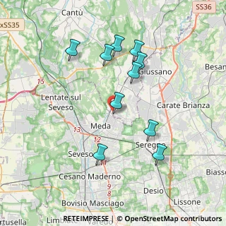 Mappa Via Pola, 22060 Cabiate CO, Italia (3.588)