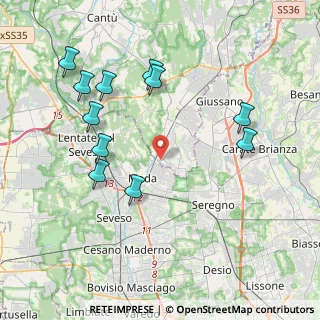 Mappa Via Pola, 22060 Cabiate CO, Italia (4.25)