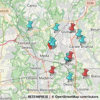 Mappa Via Pola, 22060 Cabiate CO, Italia (4.06308)