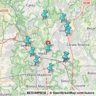 Mappa Via Pola, 22060 Cabiate CO, Italia (3.87818)