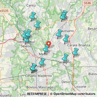 Mappa Via Pola, 22060 Cabiate CO, Italia (4.152)