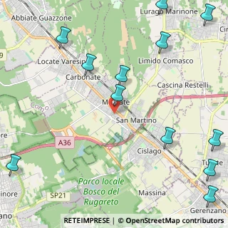 Mappa Via Enrico Fermi, 22076 Mozzate CO, Italia (3.15333)