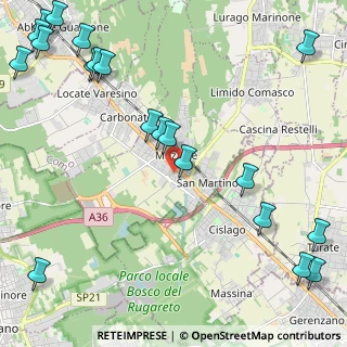 Mappa Via Enrico Fermi, 22076 Mozzate CO, Italia (3.1605)
