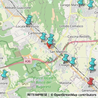 Mappa Via Luigi Galvani, 22076 Mozzate CO, Italia (2.89143)