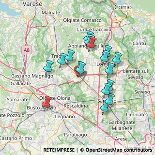 Mappa Via Enrico Fermi, 22076 Mozzate CO, Italia (6.36882)