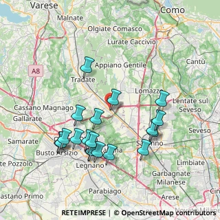 Mappa Via Santa Maria, 22076 Mozzate CO, Italia (7.70263)