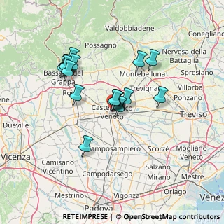 Mappa Piazza Guidolin, 31033 Castelfranco Veneto TV, Italia (12.1325)