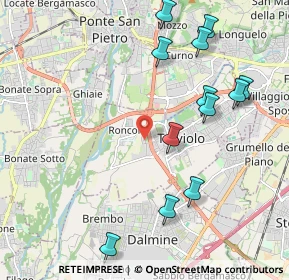 Mappa Via Maestri del Lavoro, 24048 Treviolo BG, Italia (2.29333)