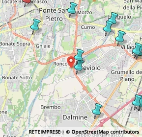 Mappa Via Maestri del Lavoro, 24048 Treviolo BG, Italia (2.88769)