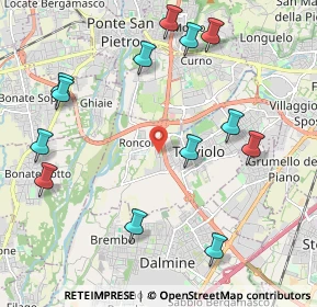 Mappa Via Maestri del Lavoro, 24048 Treviolo BG, Italia (2.40923)