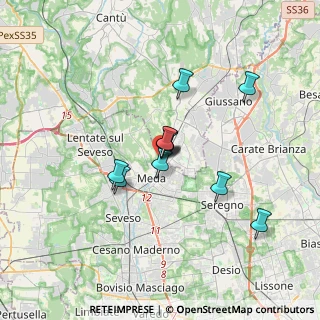 Mappa Via Valtellina, 20821 Meda MB, Italia (2.42455)