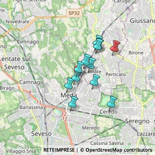 Mappa Via Valtellina, 20821 Meda MB, Italia (1.30833)