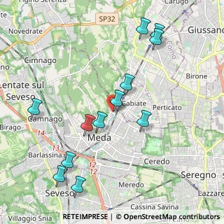 Mappa Via Valtellina, 20821 Meda MB, Italia (2.21167)