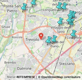 Mappa Via Alcide De Gasperi, 24048 Treviolo BG, Italia (2.6875)