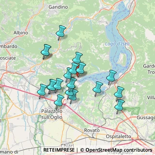 Mappa Via Alpini, 24067 Sarnico BG, Italia (6.41684)