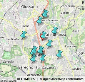 Mappa Via Goito, 20841 Carate Brianza MB, Italia (1.562)