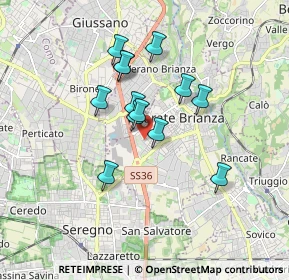 Mappa Via Goito, 20841 Carate Brianza MB, Italia (1.36154)