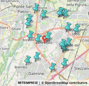 Mappa Piazza della Libertà, 24048 Treviolo BG, Italia (2.0325)