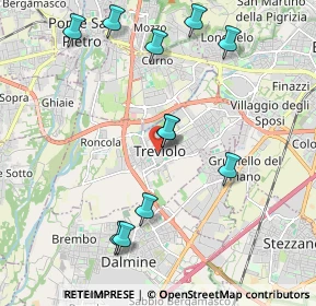Mappa Piazza della Libertà, 24048 Treviolo BG, Italia (2.14727)