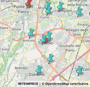 Mappa Piazza della Libertà, 24048 Treviolo BG, Italia (2.32182)