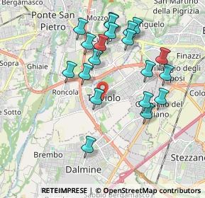 Mappa Piazza della Libertà, 24048 Treviolo BG, Italia (1.887)