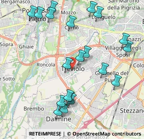 Mappa Piazza della Libertà, 24048 Treviolo BG, Italia (2.2825)