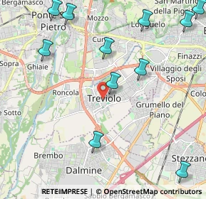 Mappa Piazza della Libertà, 24048 Treviolo BG, Italia (2.86417)
