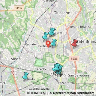 Mappa Via Bolzano, 20833 Giussano MB, Italia (1.91636)