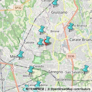 Mappa Via Bolzano, 20833 Giussano MB, Italia (2.92)
