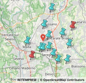 Mappa Via Bolzano, 20833 Giussano MB, Italia (3.49143)