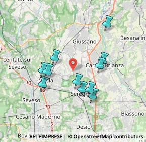 Mappa Via Bolzano, 20833 Giussano MB, Italia (3.24545)