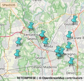 Mappa Via Cavallina, 20036 Meda MB, Italia (4.23)