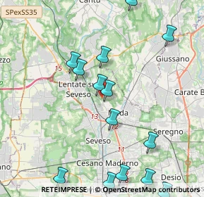 Mappa Via Cavallina, 20036 Meda MB, Italia (4.87214)